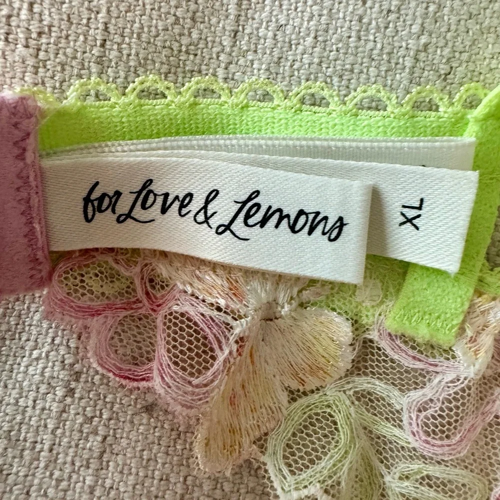 For Love And Lemons Sunset Butterfly Ruffle Bralette